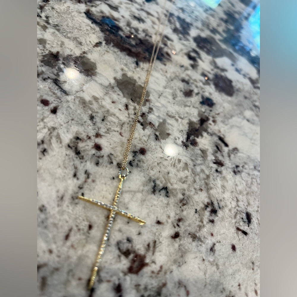 Everlasting Gold Cross Necklace BRACHA Red Dress Boutique 14k gold filled